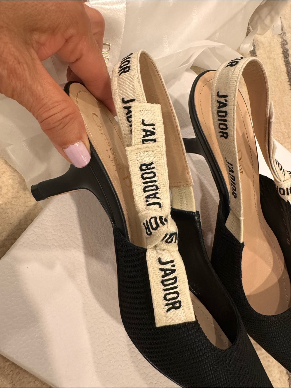 💯 % Authentic Women Dior J'adior Technical Slingback Pump- full set - Picture 11 of 15